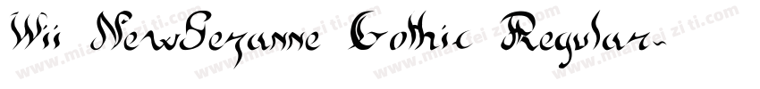 Wii NewSezanne Gothic Regular字体转换